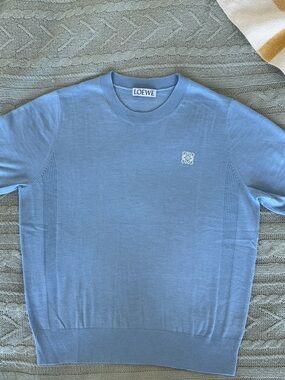 Light blue knit top